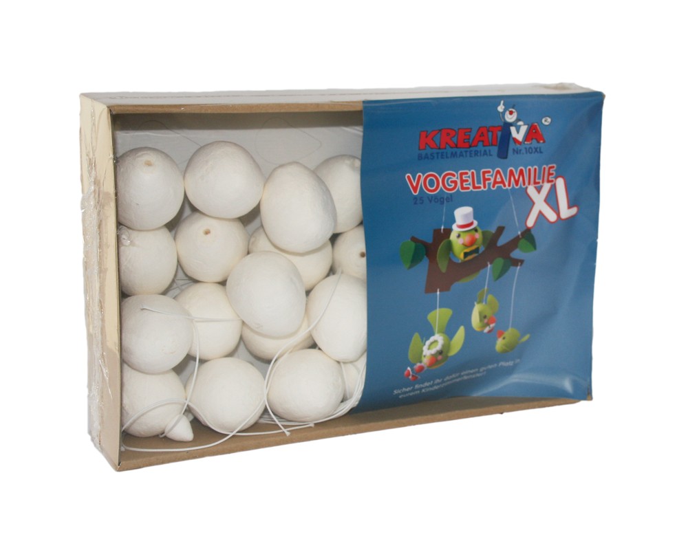 KREATIVA Nr. 10 XL Vogelfamilie Bastelset